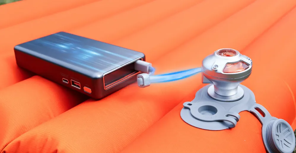 GIGA PUMP Air—1oz USB-C pump w/ 300L/min airflow & vacuum mode + Rocky Talkie—35mi-range backcountry radio w/ 3–5d battery + TM-B—urban EV bike.