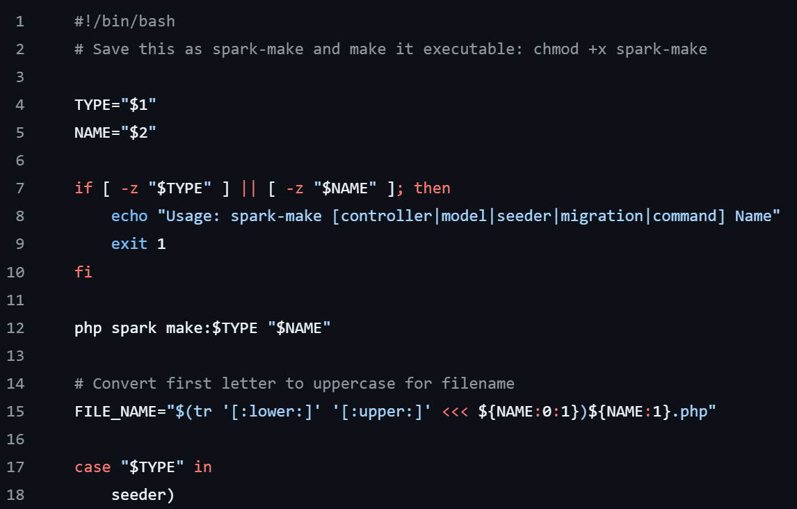 CI4sparkmake